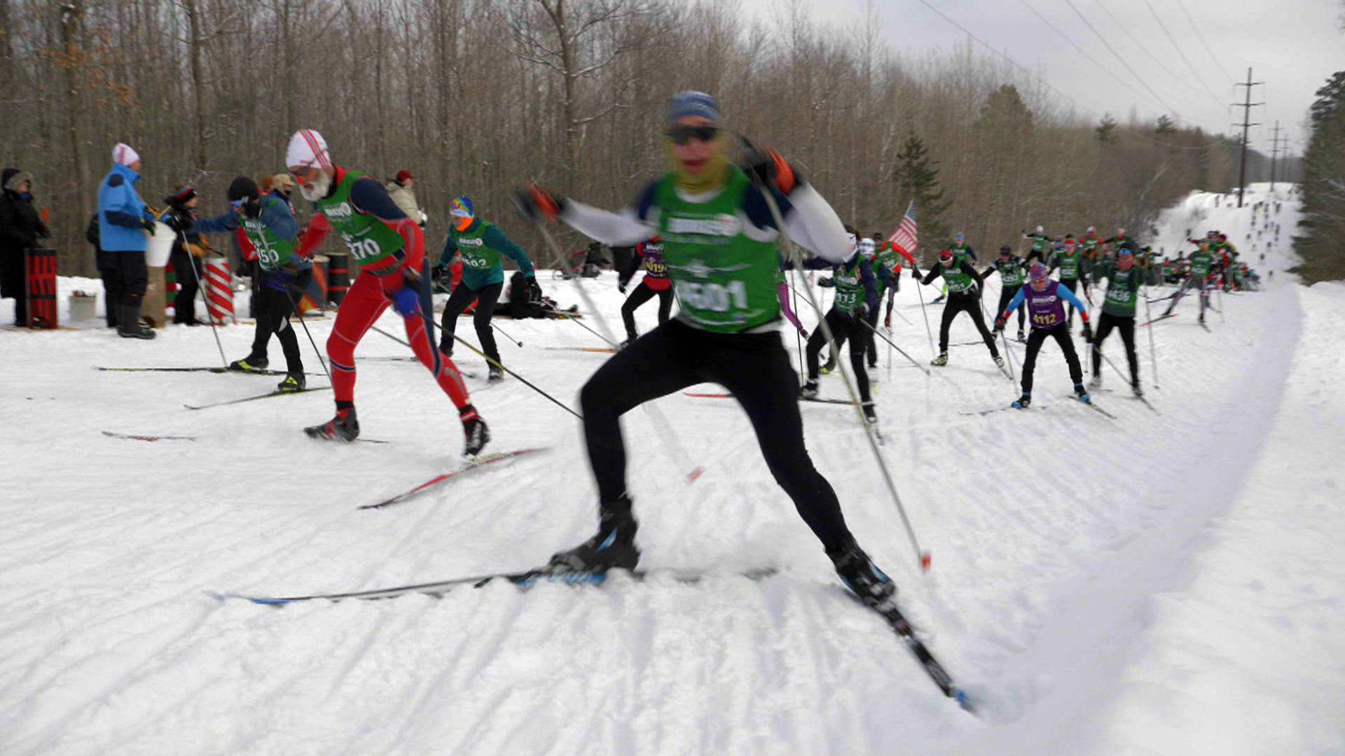 Watch Sunday Morning The American Birkebeiner crosscountry ski race