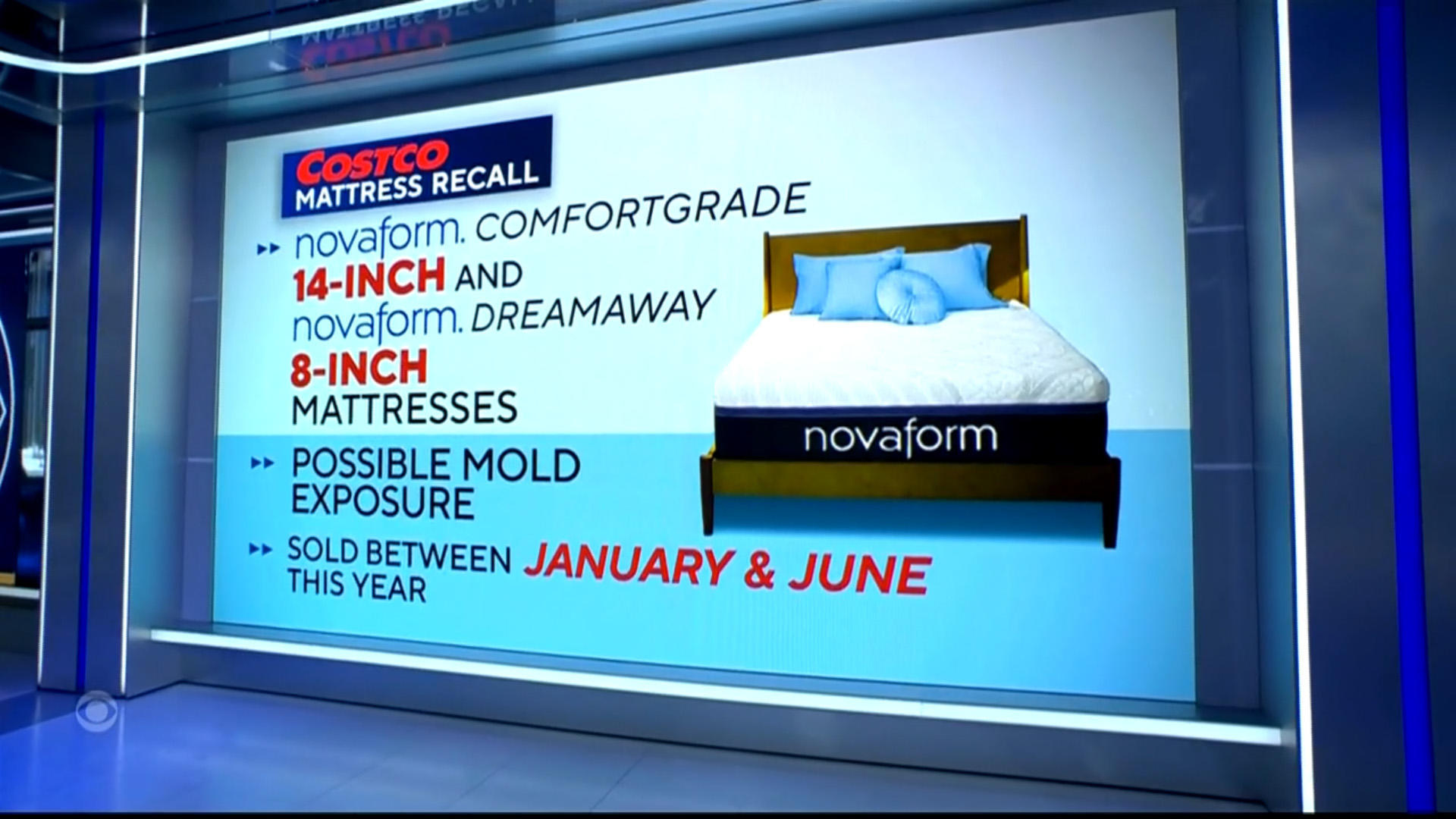 Watch CBS Evening News Mattresses sold at Costco recalled over mold