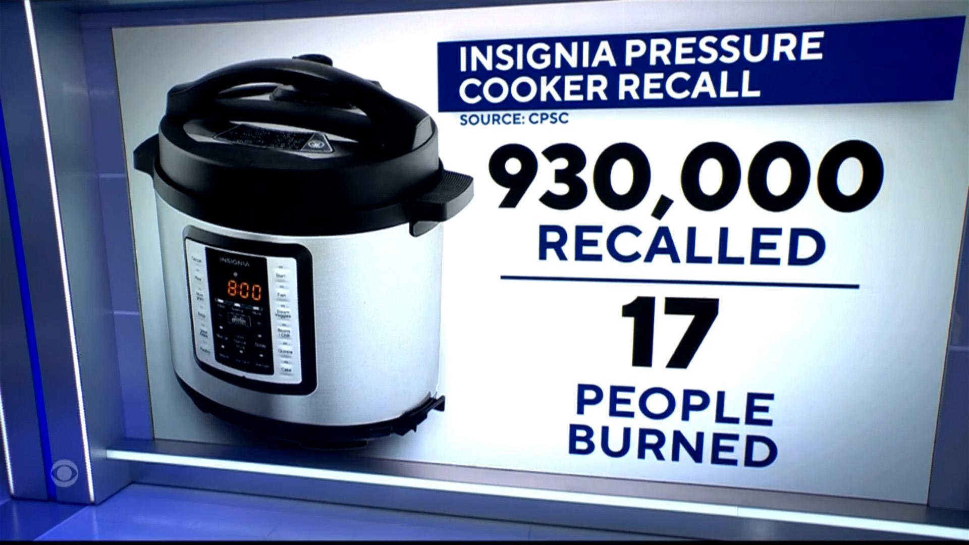 Watch CBS Evening News: Nearly 1 million pressure cookers