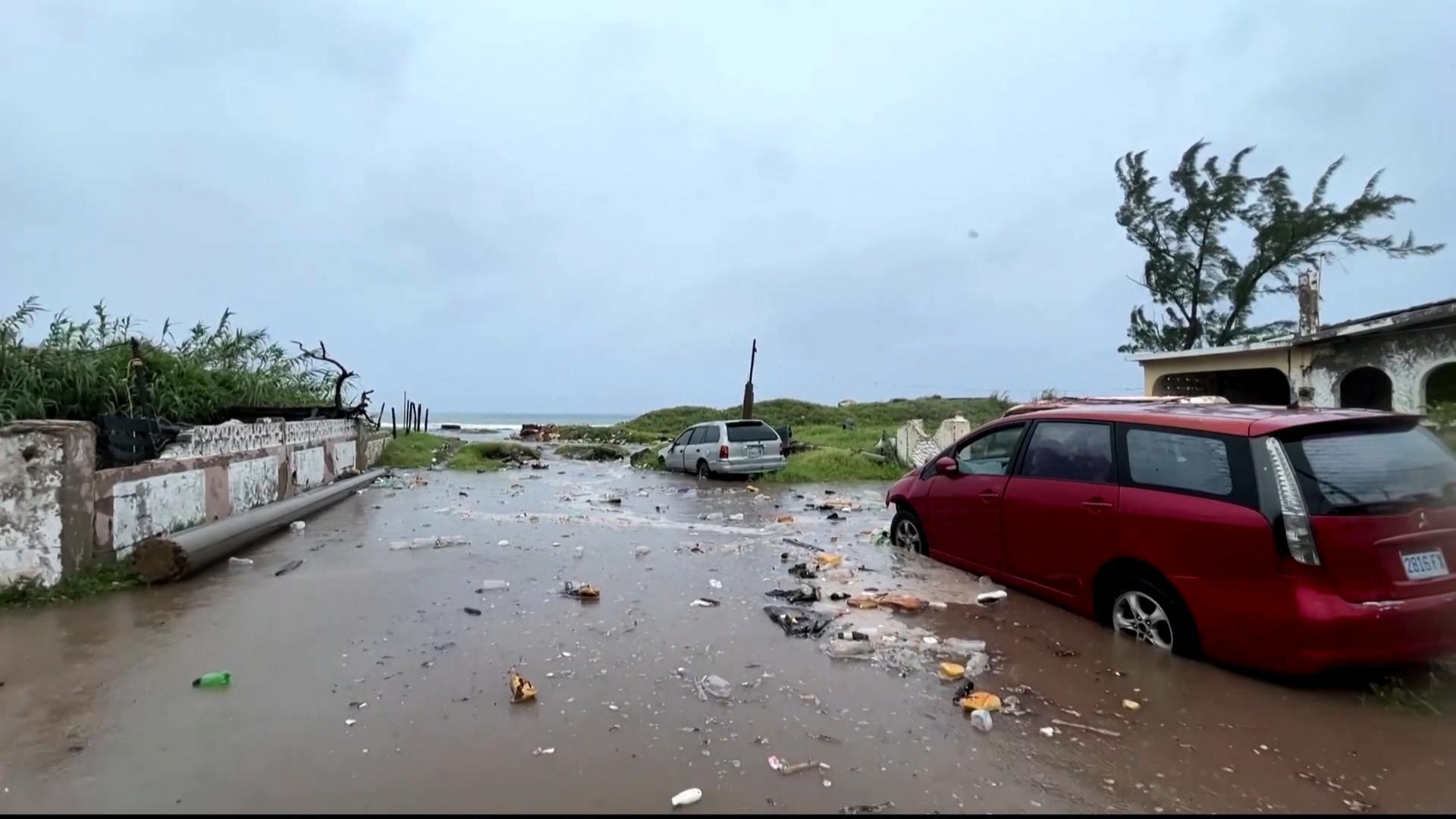 Hurricane Beryl churns past Jamaica