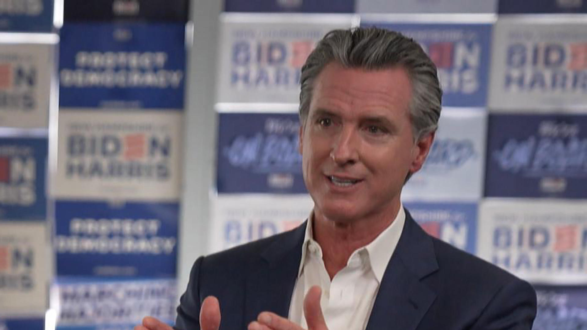 Watch Sunday Morning Gavin Newsom is "all in" with President Biden