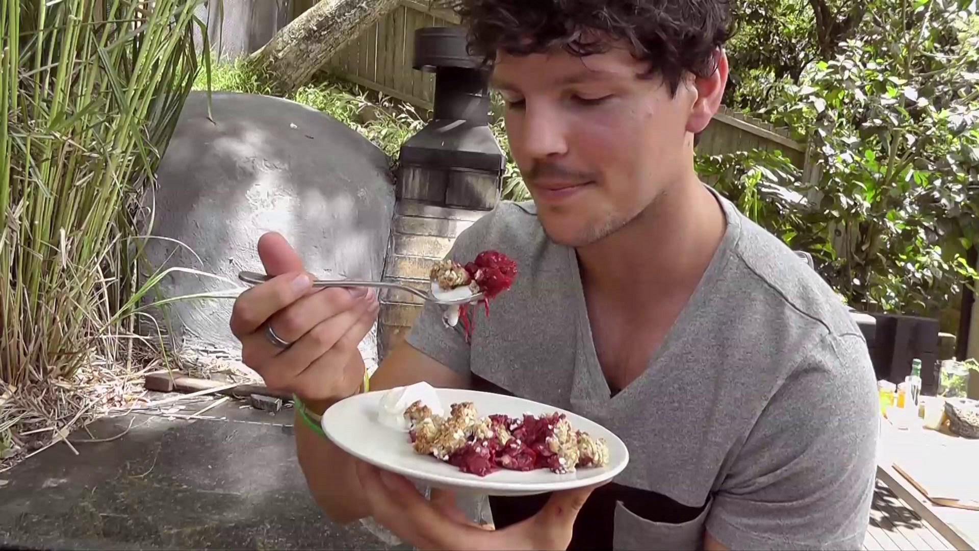 Celeb Chef Dan Churchill Makes Magic with Rhubarb and Raspberries Celeb Chef Dan Churchill Makes Magic with Rhubarb and Raspberries
