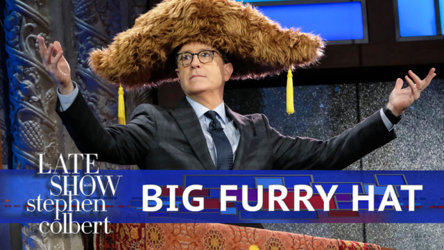 Watch The Late Show with Stephen Colbert: Big Furry Hat: Thanksgiving ...