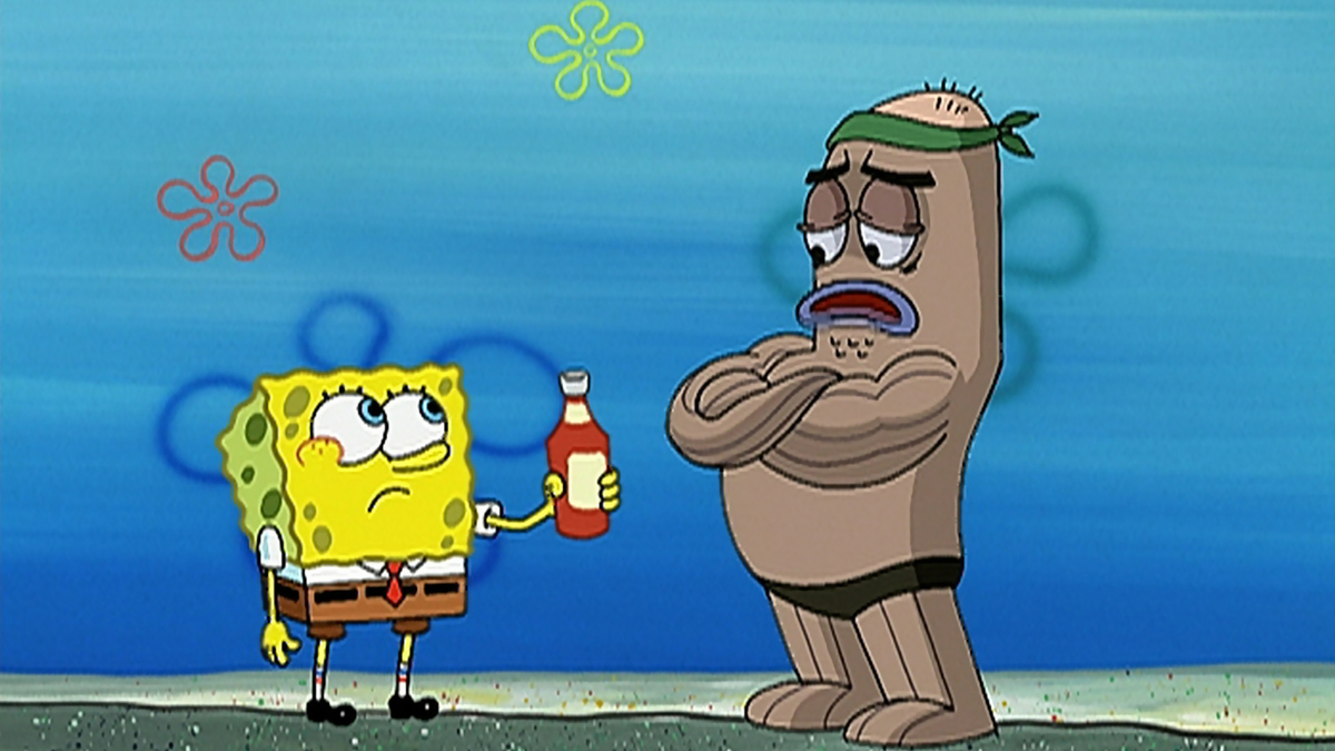 No Weenies Allowed Sponge Bob Tries to get into The Salty Spitoon 3x5 Ft Fl...