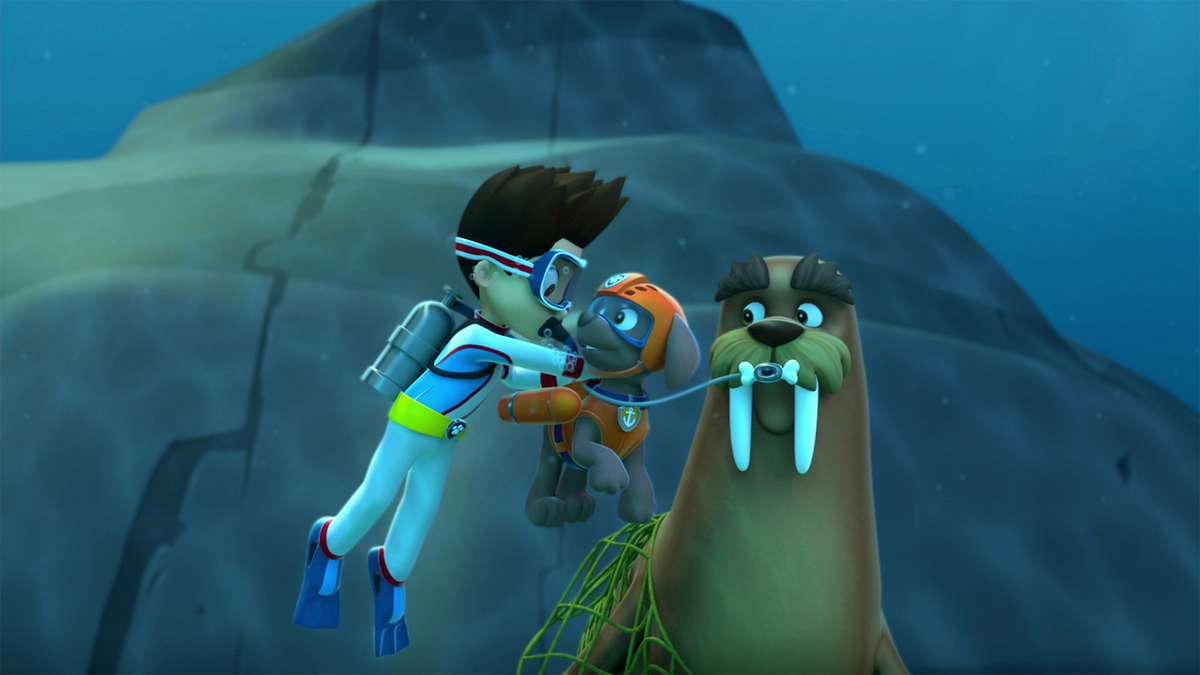 Paw Patrol Pups Get A Rubble Pups Save A Walrus