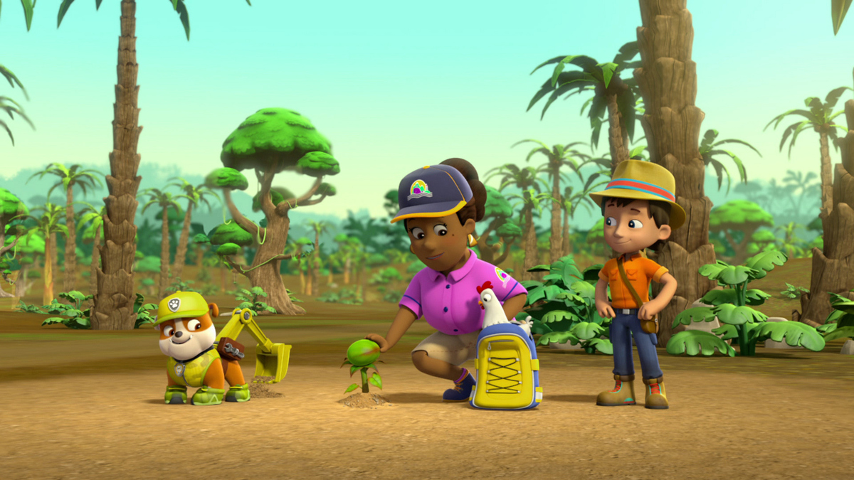 paw patrol pups save a giant plant