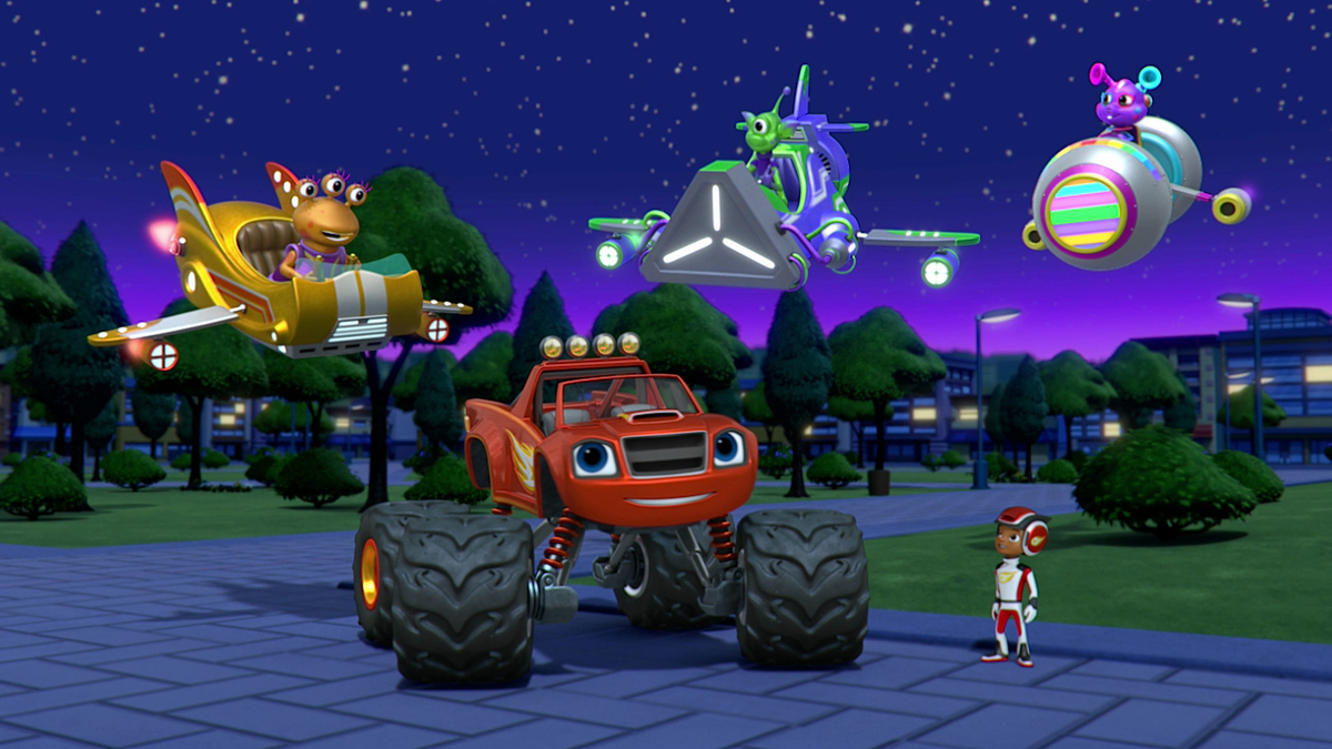 Watch Blaze and the Monster Machines Season 5 Episode 9: Blaze and the - Blaze And The Monster Machines Robot In Space