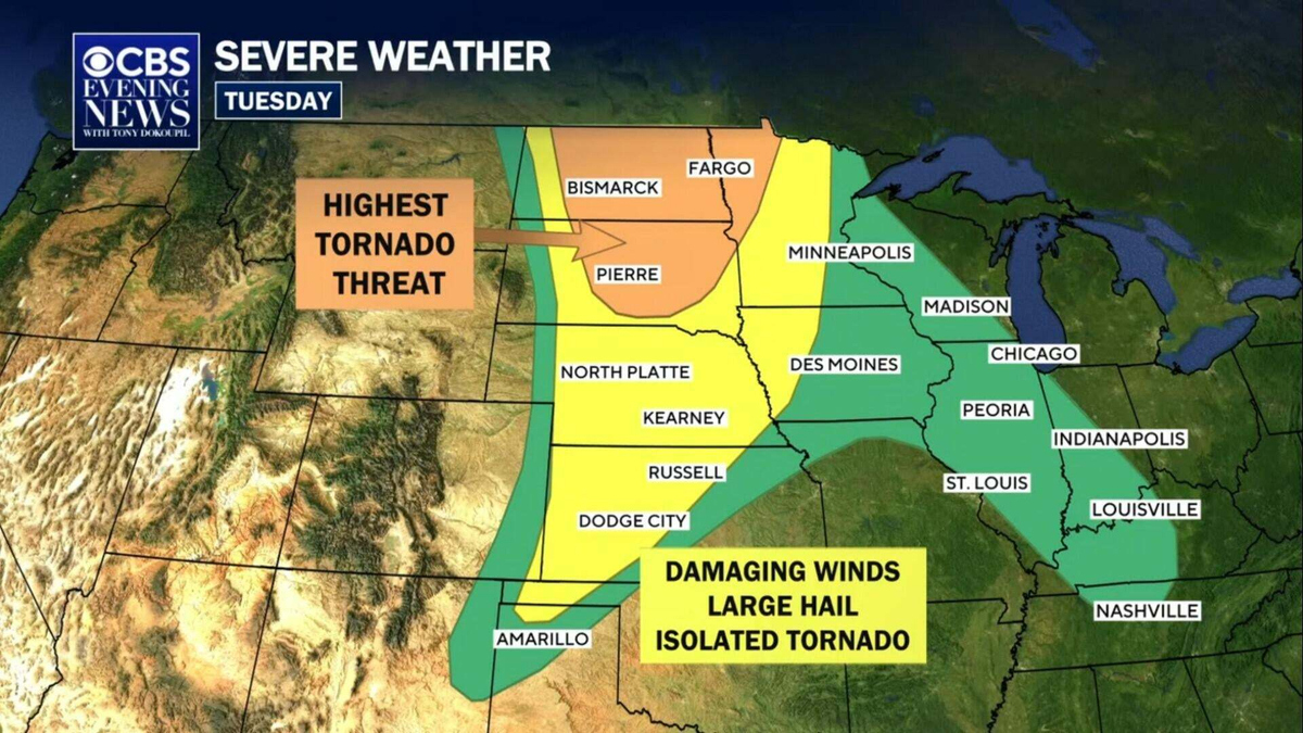 Watch CBS Evening News: Severe weather threats across the U.S. - Full ...