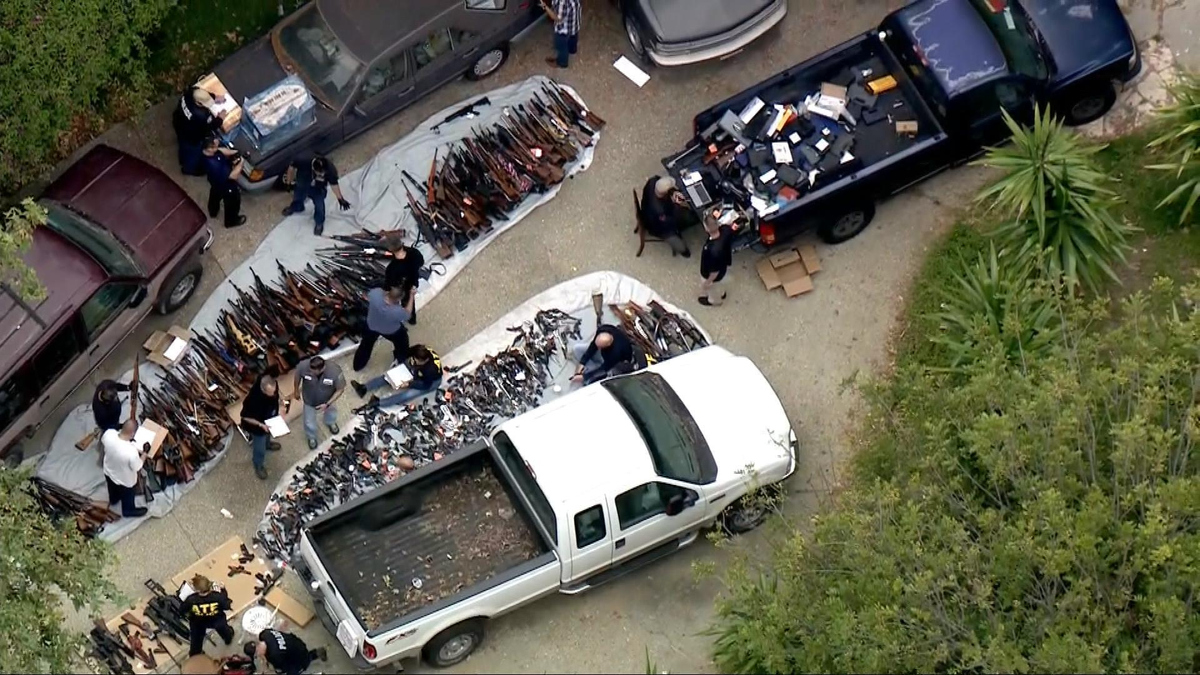 Watch CBS Evening News: Guns seized from Los Angeles ...
