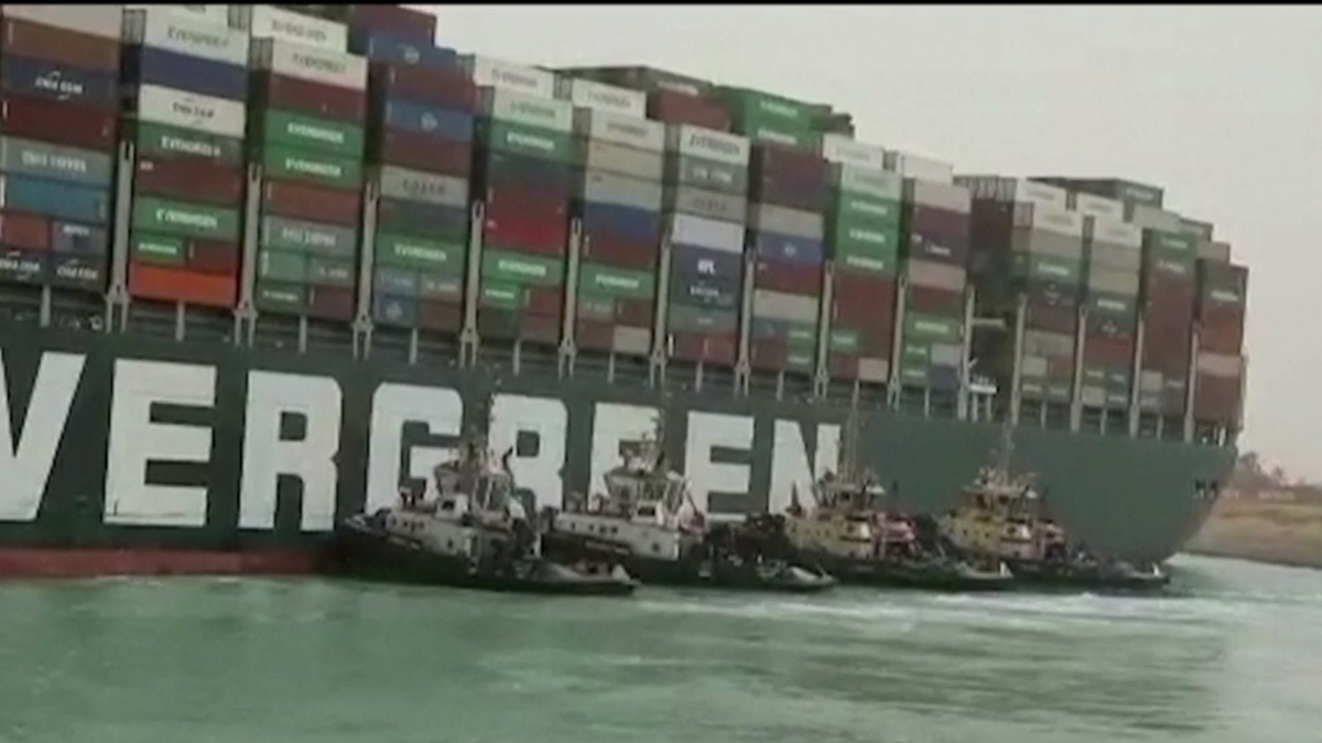 Watch CBS This Morning: Stranded cargo ship blocks Egypt's ...