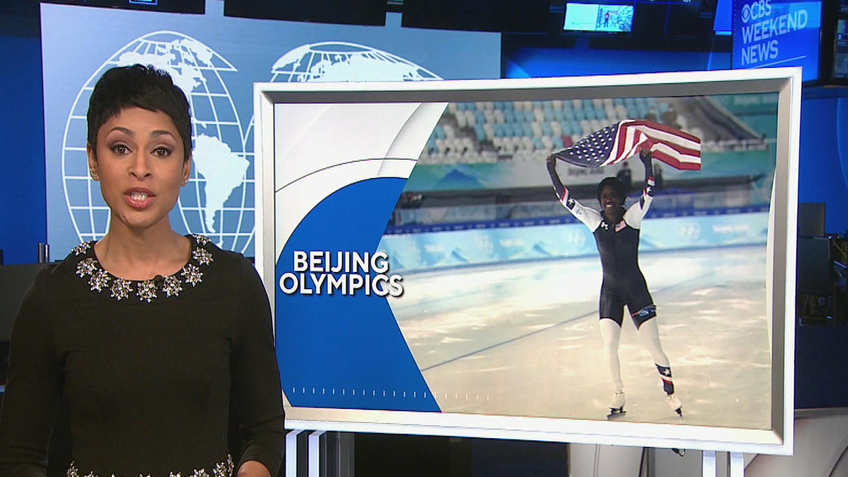 Watch CBS Evening News: U.S. speed skater Erin Jackson wins historic gold -...
