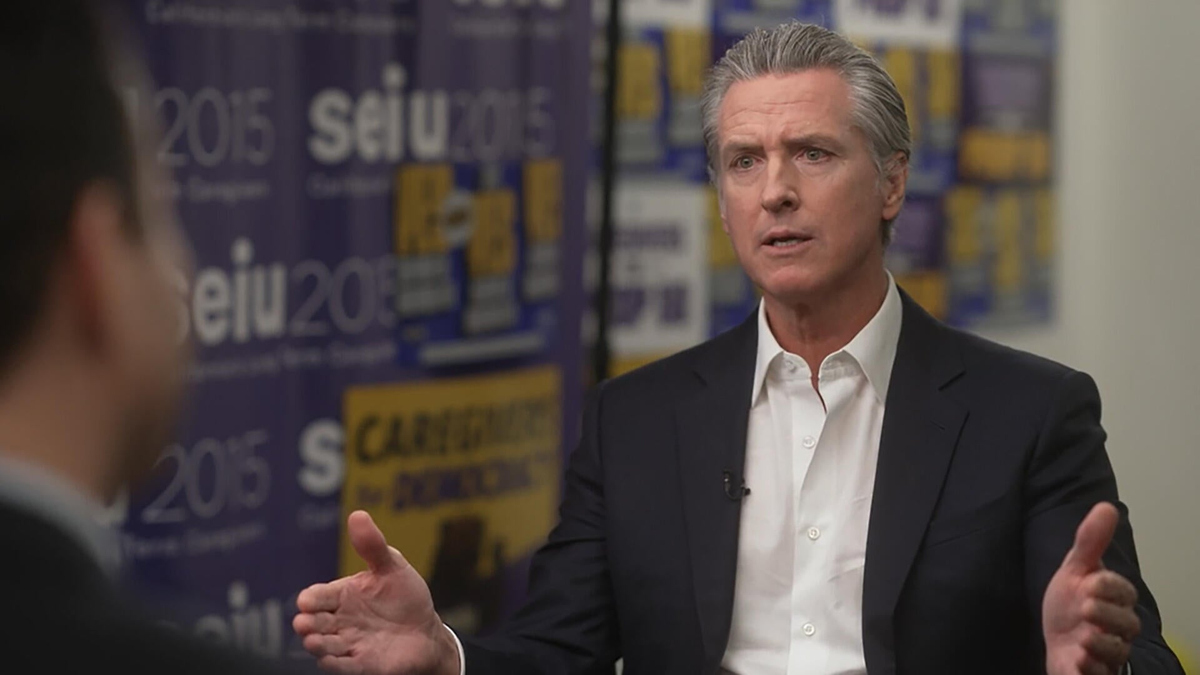 Watch Sunday Morning: Gavin Newsom on opposing Donald Trump: 