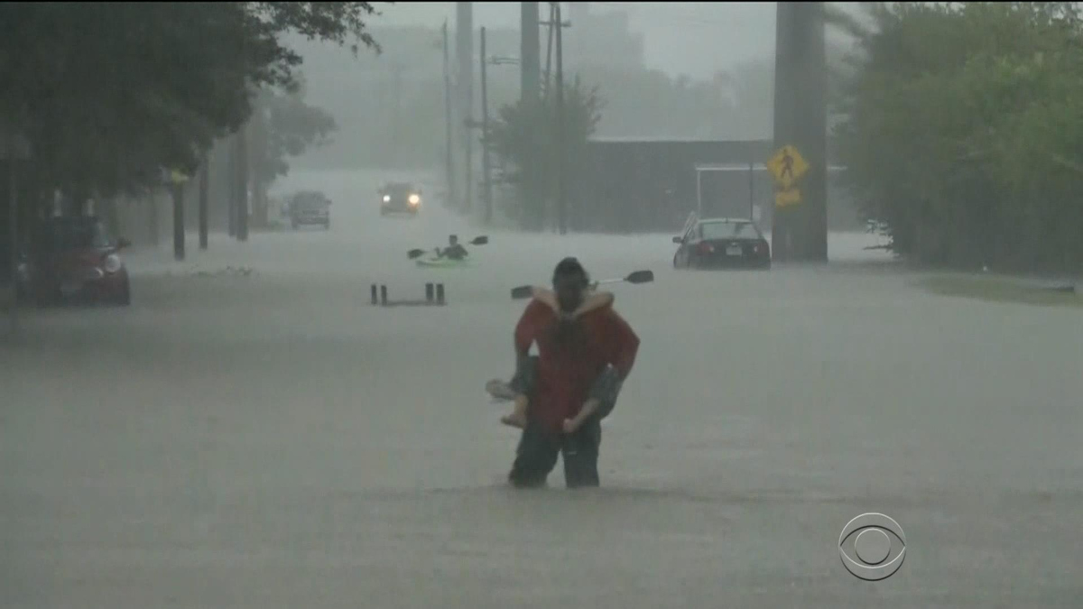 Watch CBS Evening News Bellaire, Texas, flooding Full show on CBS