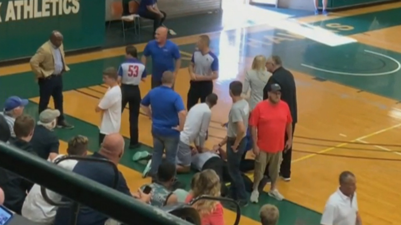 Watch CBS Evening News: Player saves referee #39 s life after heart attack