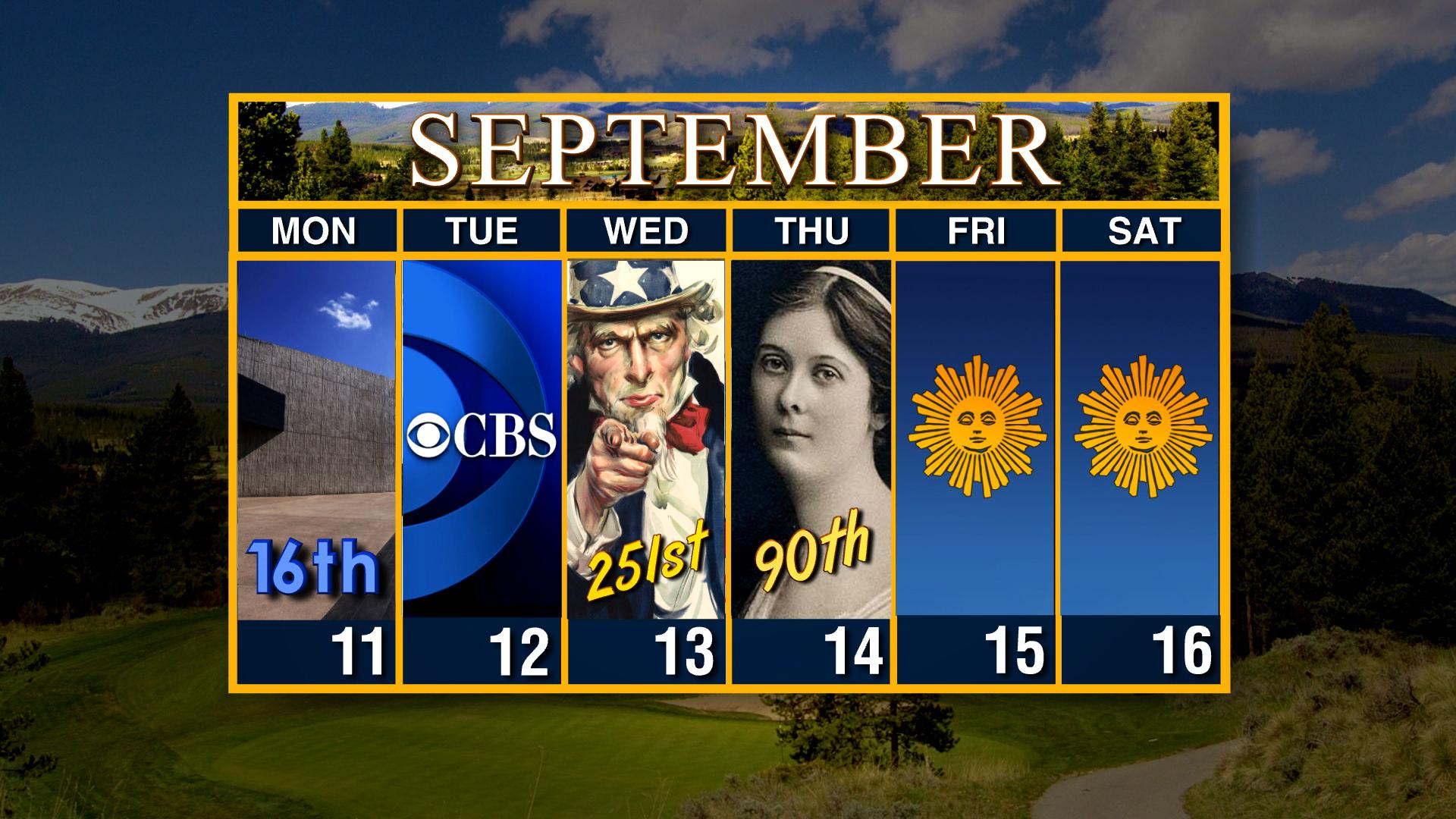 Watch Sunday Morning: Calendar: Week of Sep. 11 - Full show on CBS