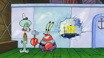 spongebob face freeze mr krabs