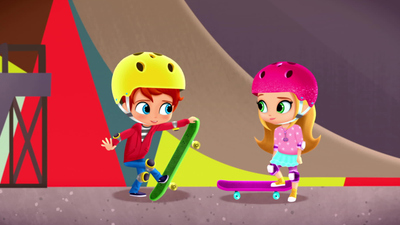 Shimmer y Shine : Un gran error en patineta'