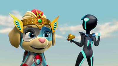 PAW Patrol : Mighty Pups, Super Paws: los cachorros y el gran truco de los mellizos/ Los cachorros salvan al mega'