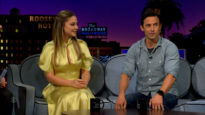 The Late Late Show with James Corden : 3/9/23  (Milo Ventimiglia, Madelyn Cline, Tim Young)'