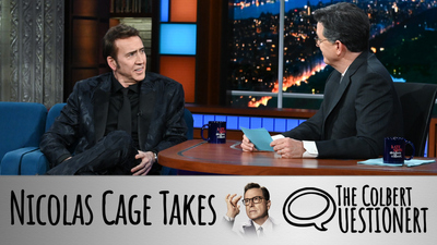 The Late Show with Stephen Colbert : Nicolas Cage Takes The Colbert Questionert'