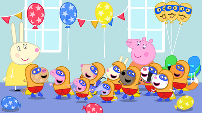 Peppa Pig : Superhero Party/Dinosaur Party/Playgroup Garden/Bowling/A Day with Doctor Hamster'