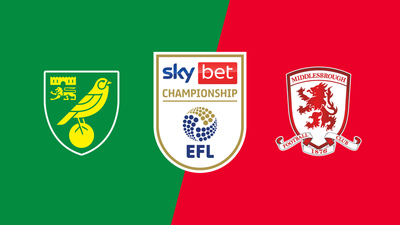 English Football League : Norwich City vs. Middlesbrough'