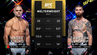 UFC : 274: Andre Fialho vs. Cameron VanCamp Prelims'