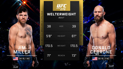 UFC : 276: Jim Miller vs. Donald Cerrone Prelims'