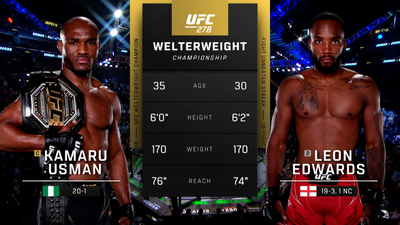 UFC : 278: Kamaru Usman vs. Leon Edwards Main Card'