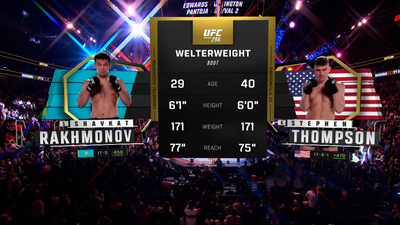 UFC : 296: Shavkat Rakhmonov vs. Stephen Thompson Main Card'