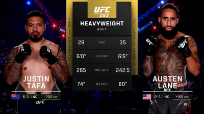UFC : 293: Justin Tafa vs. Austen Lane Main Card'