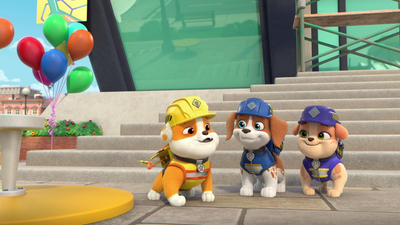 Rubble y Equipo : El equipo construye una casa gigante de tortuga / El equipo construye un volcán gigante'