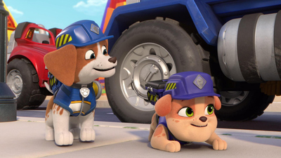 Rubble y Equipo : El equipo construye un avión pato gigante / El equipo construye una sala veterinaria para Motor'