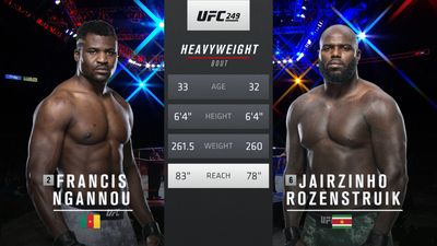 UFC : 249: Francis Ngannou vs. Jairzinho Rozenstruik Main Card'
