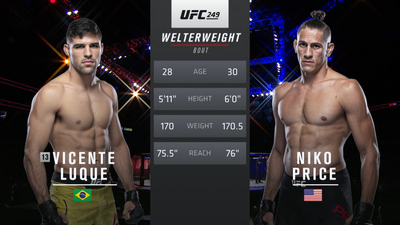 UFC : 249: Vicente Luque vs. Niko Price Prelims'