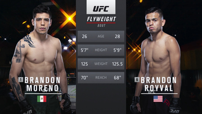 UFC : 255: Brandon Moreno vs. Brandon Royval Prelims'