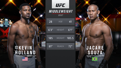 UFC : 256: Kevin Holland vs. Jacare Souza Main Card'