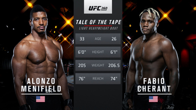 UFC : 260: Alonzo Menifield vs. Fabio Cherant Prelims'