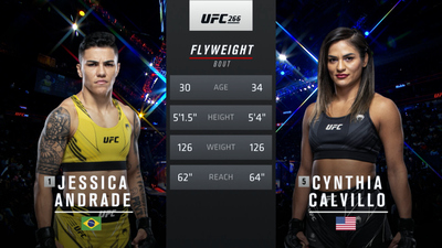 UFC : 266: Jessica Andrade vs. Cynthia Calvillo Main Card'