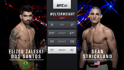 UFC 2010s : UFC 224: Elizeu Zaleski dos Santos vs. Sean Strickland'