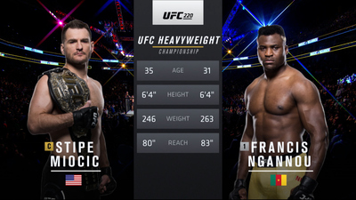 UFC 2010s : UFC 220: Stipe Miocic vs. Francis Ngannou'