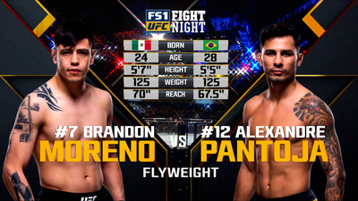 UFC Fight Night : Brandon Moreno  s. Alexandre Pantoja'