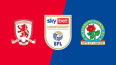 English Football League : Middlesbrough vs. Blackburn Rovers'