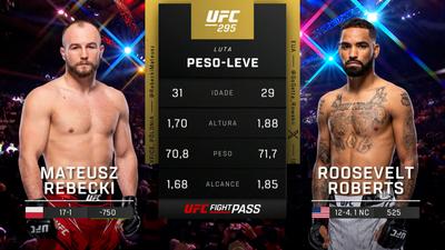 UFC (Português) : Mateusz Rebecki vs. Roosevelt Roberts (UFC 295: Prochazka vs. Pereira - Prelims) (Português)'