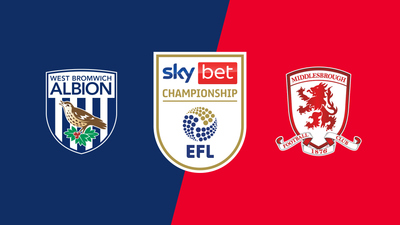 English Football League : West Bromwich Albion vs. Middlesbrough'