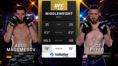 UFC : 320: Joe Pyfer vs. Abusupiyan Magomedov Main Card'