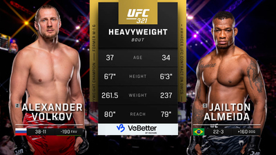 UFC : 321: Alexander Volkov vs. Jailton Almeida Main Card'