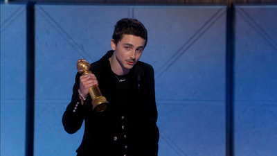 Golden Globe Awards® : Timothée Chalamet Wins for Male Actor in a Motion Picture - Musical or Comedy | Golden Globes'