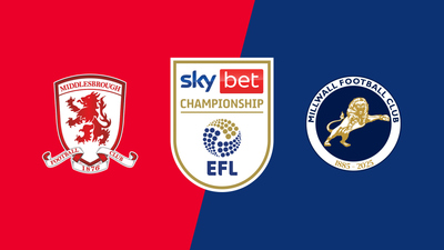 English Football League : Middlesbrough vs. Millwall'