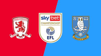 English Football League : Middlesbrough vs. Sheffield Wednesday'